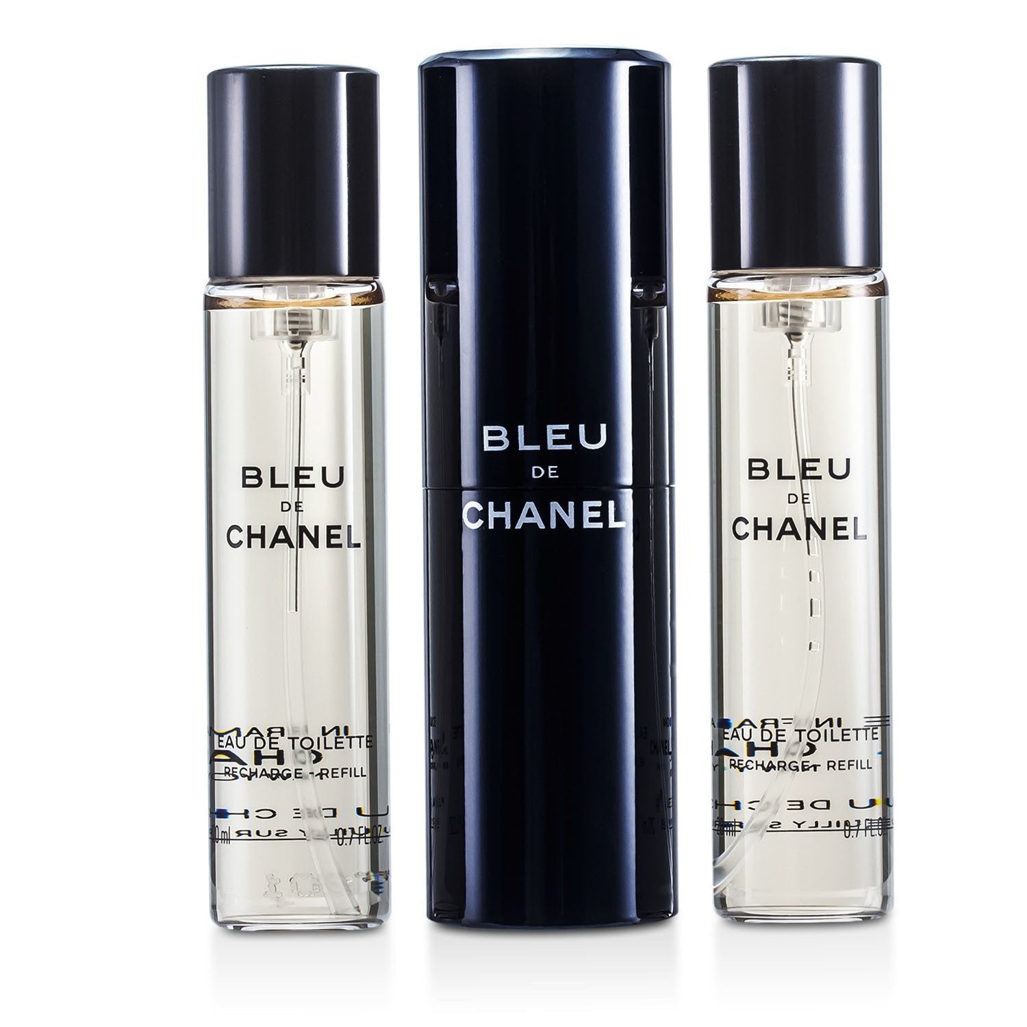 Chanel Bleu De Chanel Eau De Toilette Travel Spray & Two Refills  3x20ml/0.7