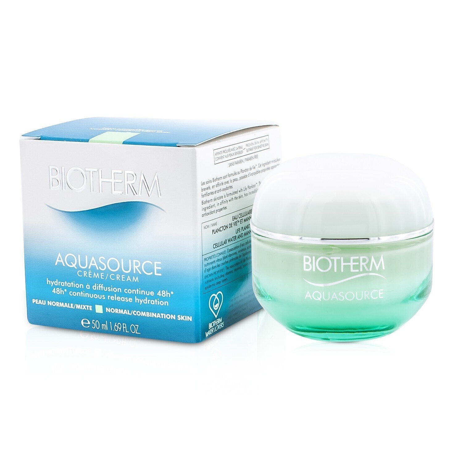 Biotherm Aquasource 48H Continuous Release Hydration Cream - For Normal/ Combina