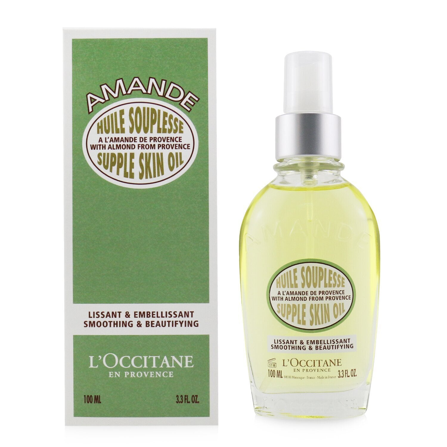 L'Occitane Almond Supple Skin Oil - Smoothing & Beautifying 100ml/3.4oz