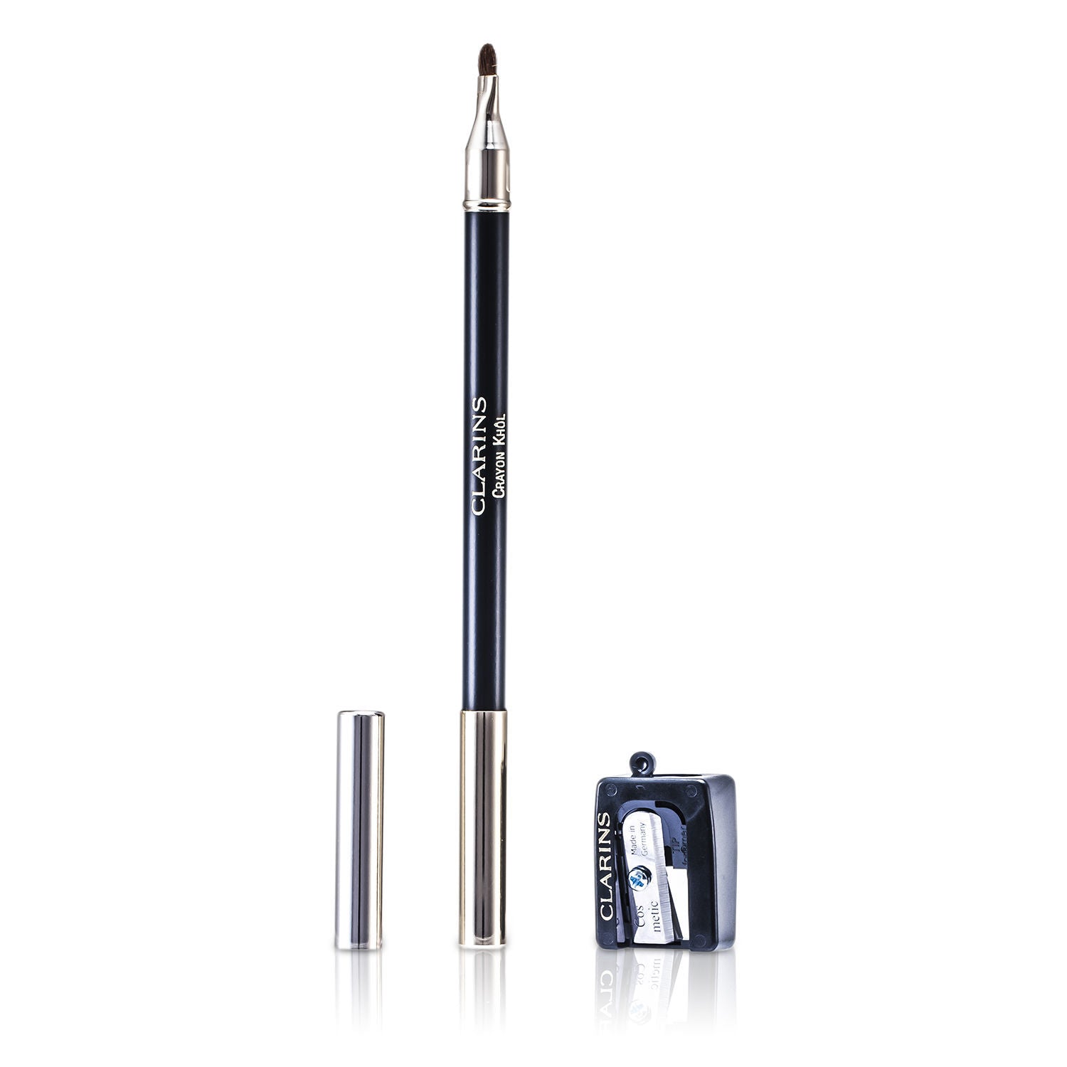 Clarins Long Lasting Eye Pencil with Brush - # 01 Carbon Black (With Sharpener)