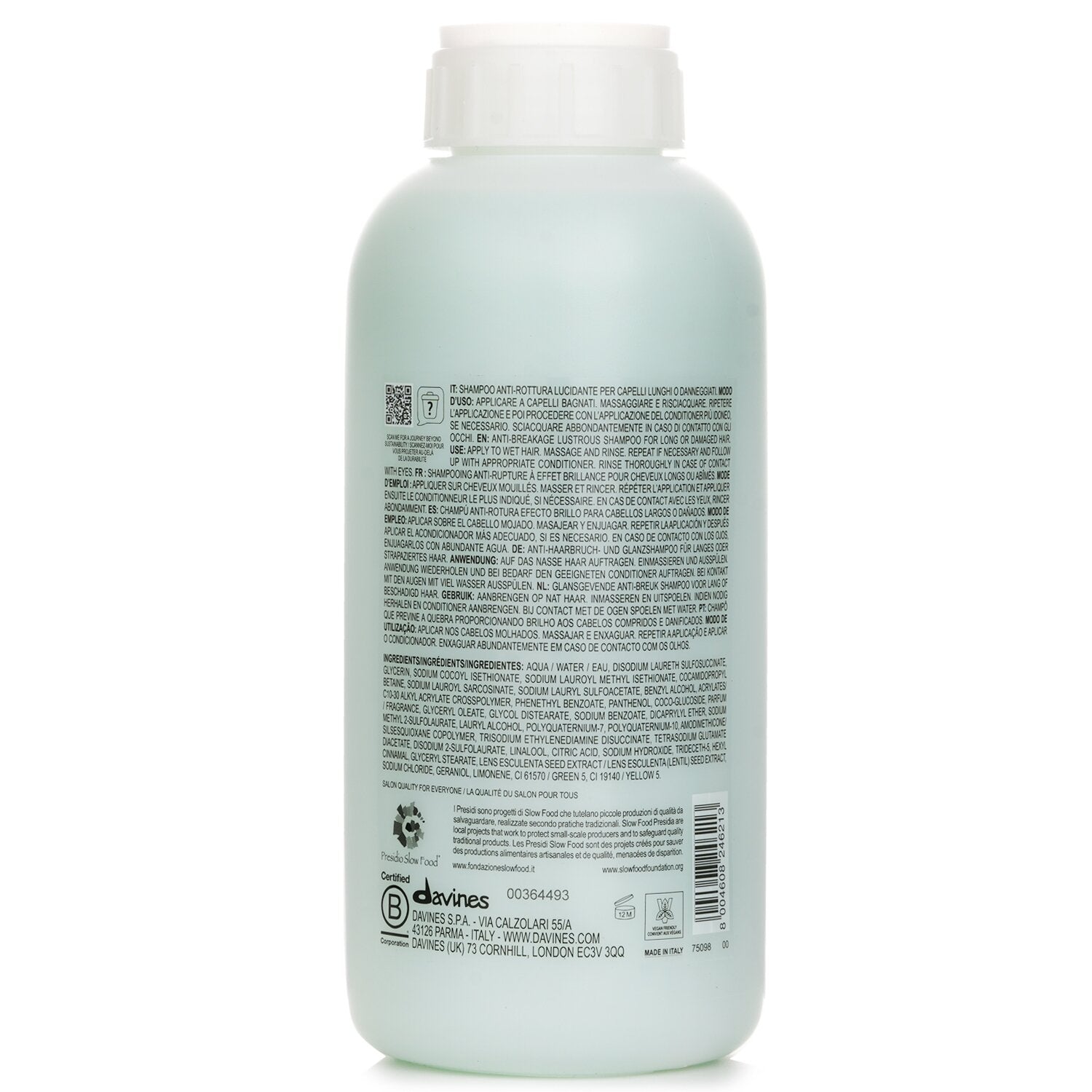 Davines Melu Shampoo Mellow Anti-Breakage Lustrous Shampoo (For Long or Damaged