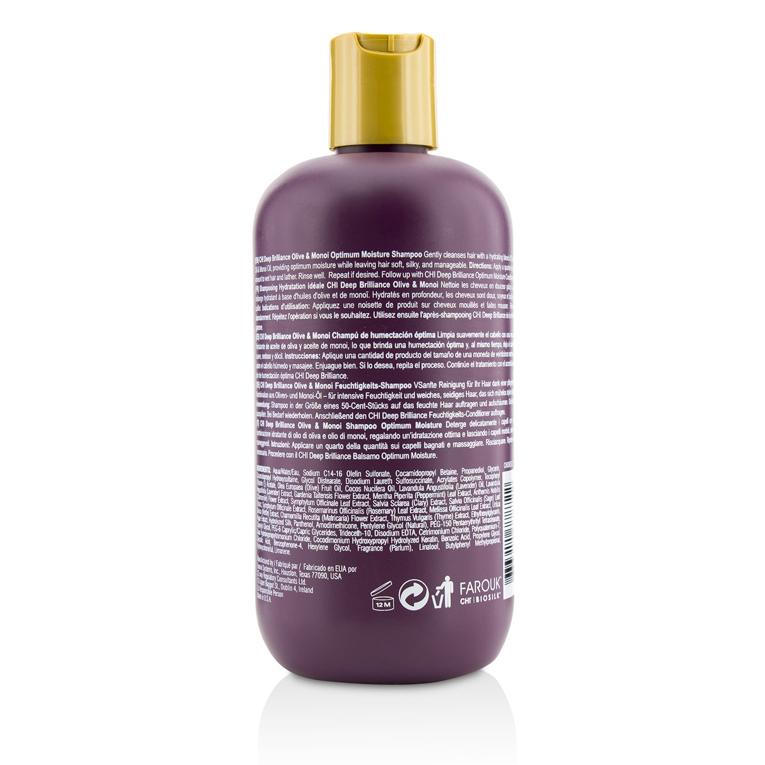 CHI Deep Brilliance Olive & Monoi Optimum Moisture Shampoo 355ml/12oz