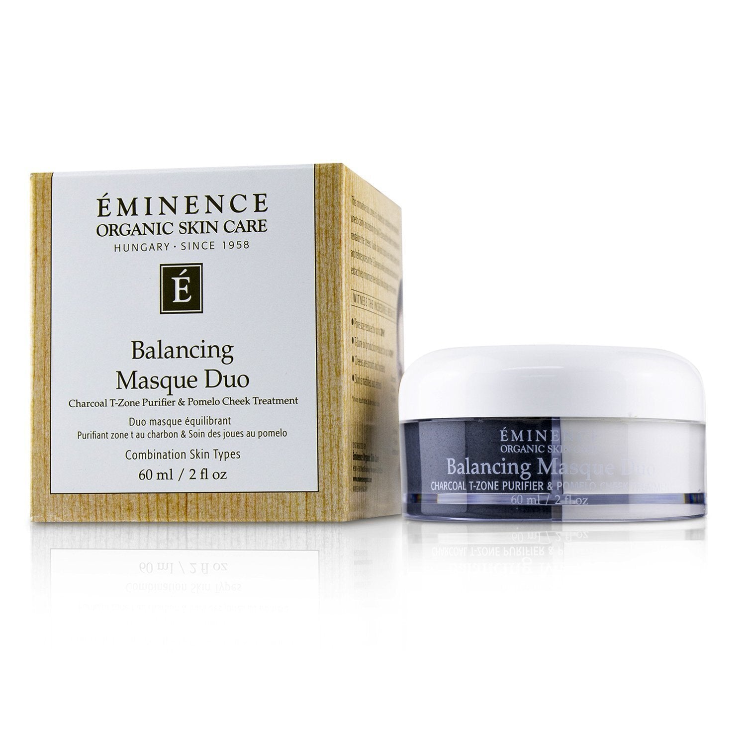 Eminence Balancing Masque Duo: Charcoal T-Zone Purifier & Pomelo Cheek Treatment