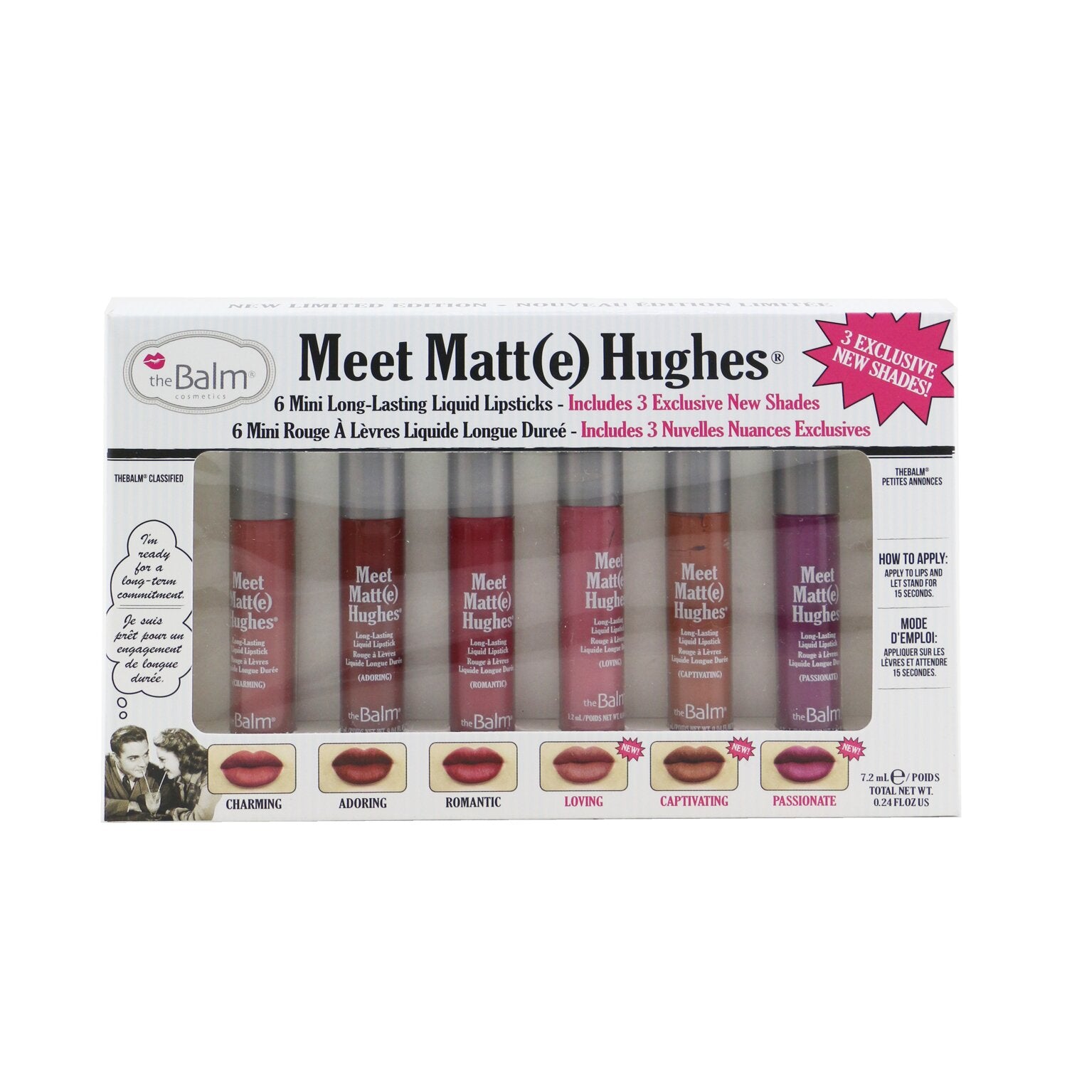 TheBalm Meet Matt(e) Hughes 6 Mini Long Lasting Liquid Lipsticks Kit - Vol. 3 6x