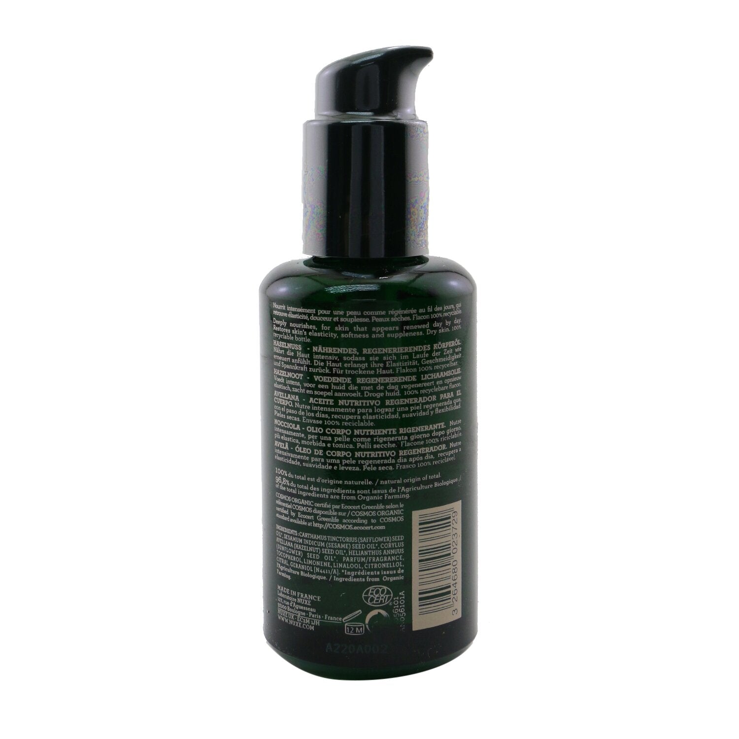Nuxe Bio Organic Hazelnut Replenishing Nourishing Body Oil 100ml/3.3oz