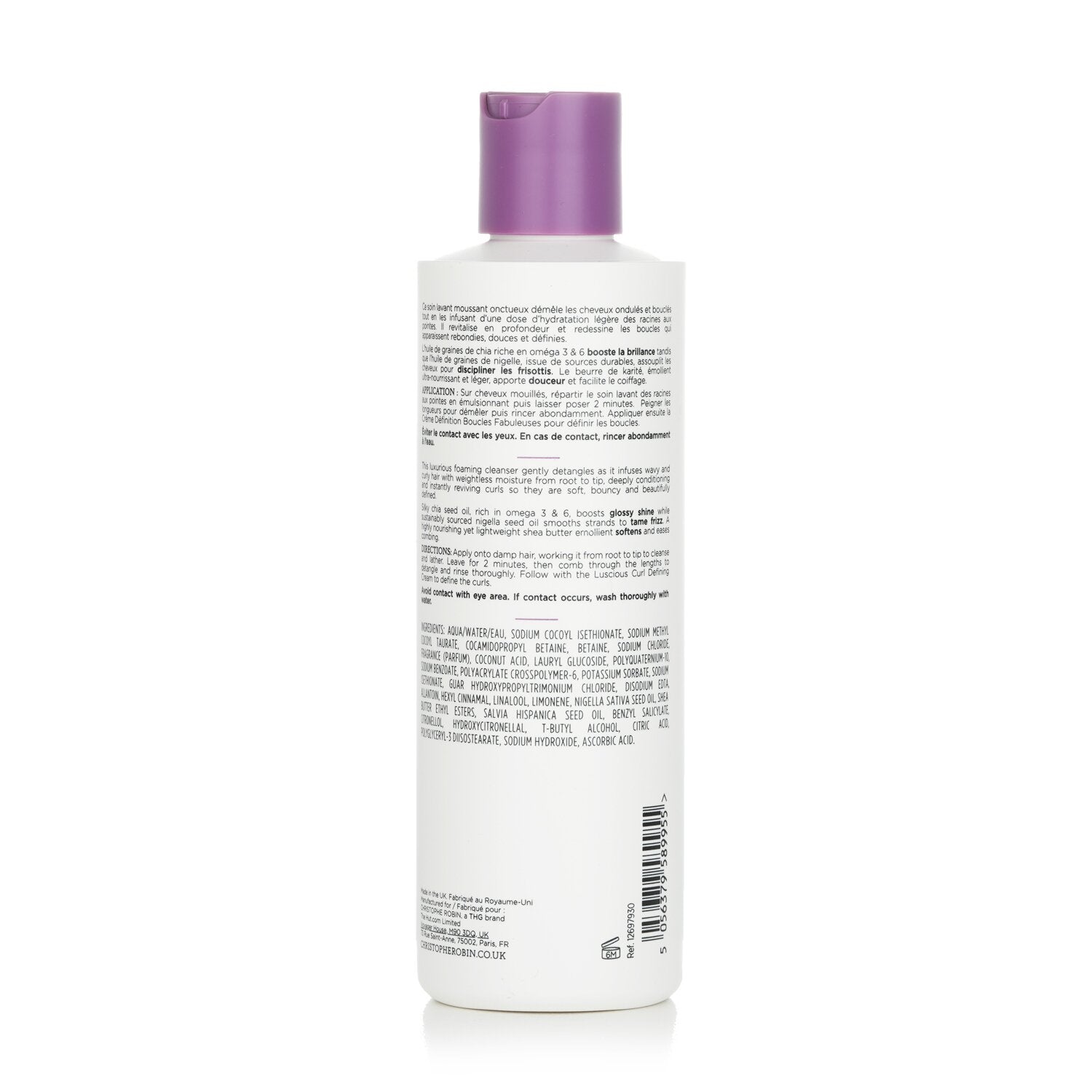 Christophe Robin Luscious Curl Conditioning Cleanser with Chia Seed Oil 250ml/8.