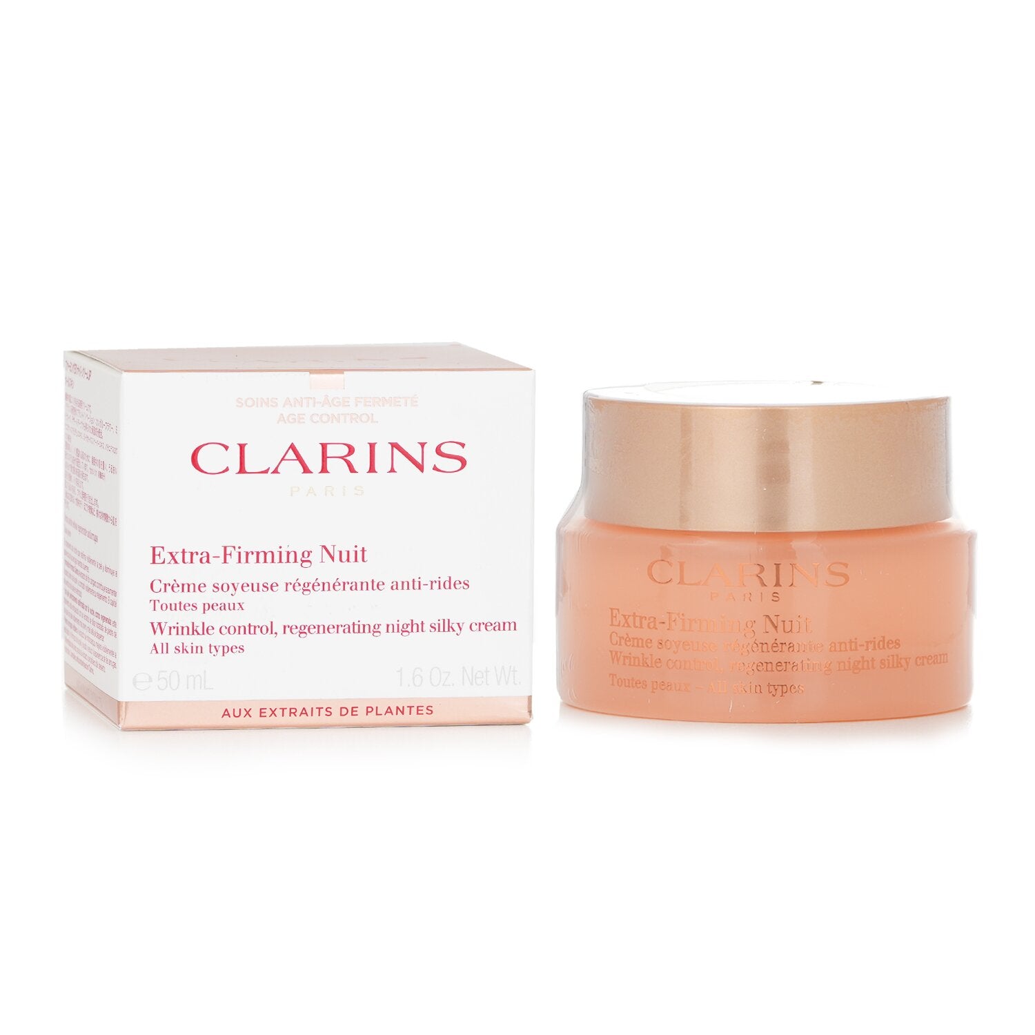 Clarins Extra Firming Nuit Wrinkle Control, Regenerating Night Silky Cream (All