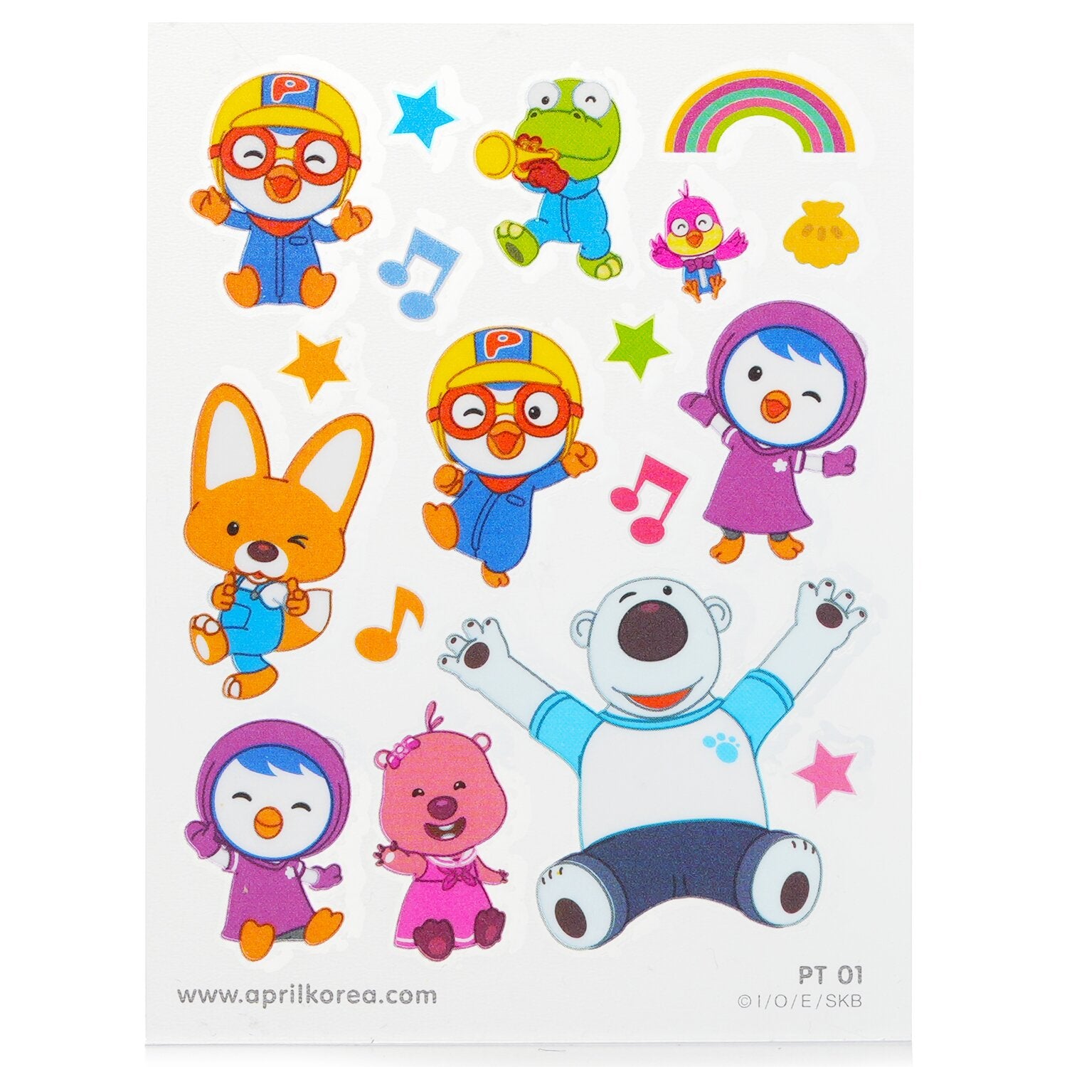 April Korea Pororo Body Sticker - # PT01 1pc