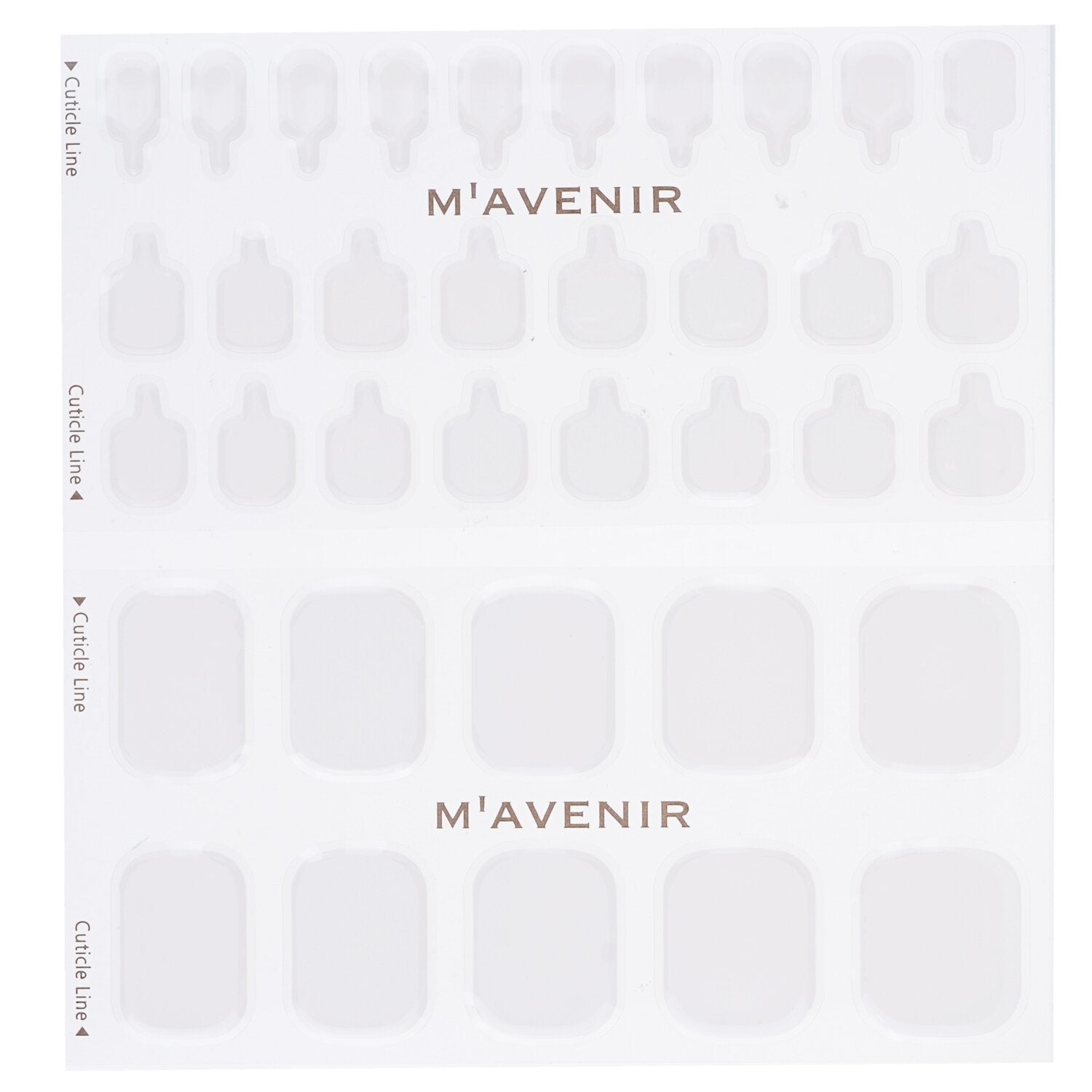 Mavenir Nail Sticker (White) - # Classic Crema Pedi 36pcs
