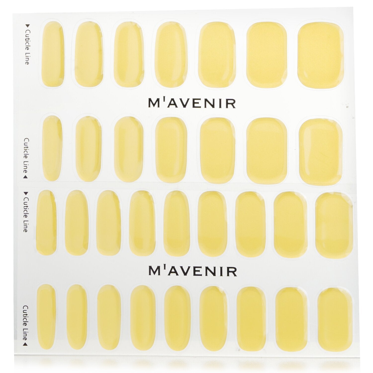 Mavenir Nail Sticker (Patterned) - # Nutty Yellow Nail 32pcs