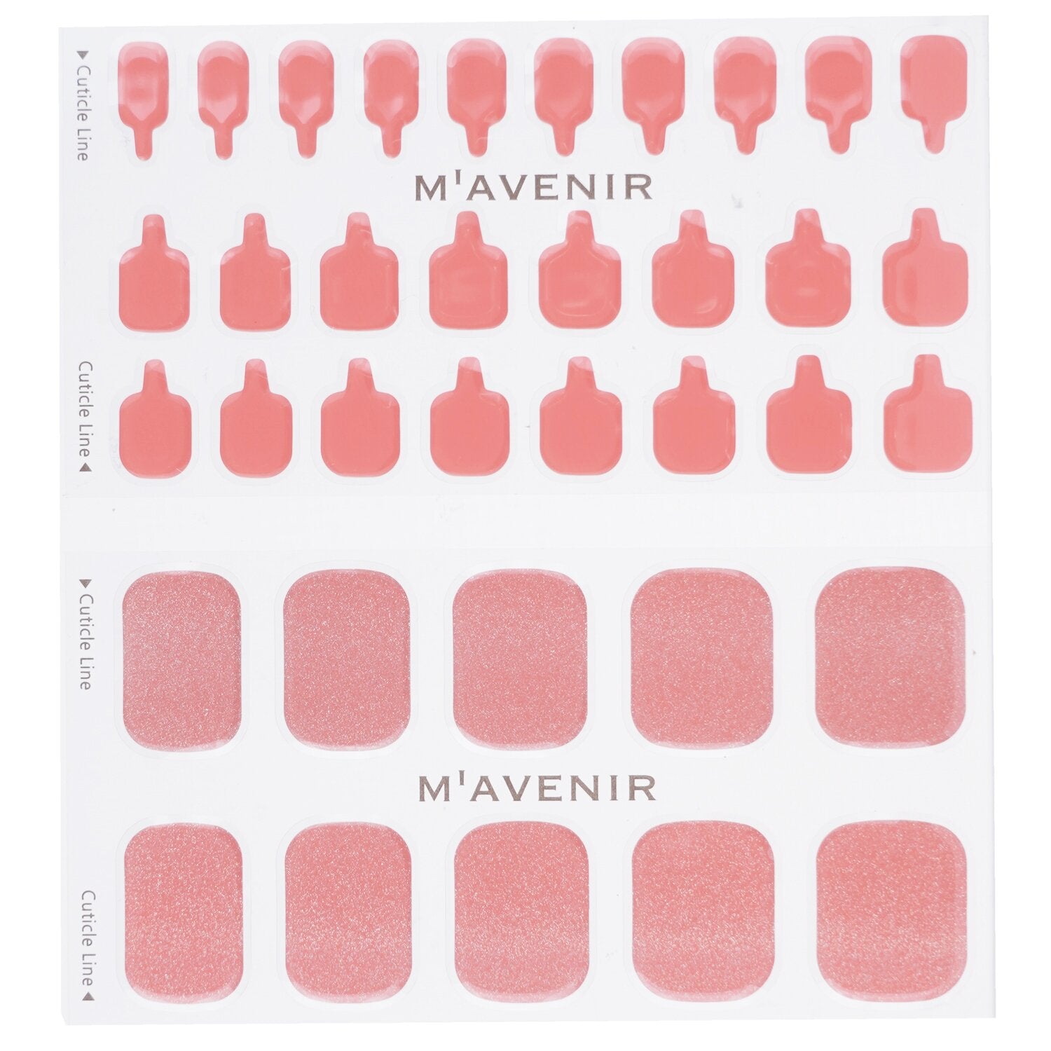 Mavenir Nail Sticker (Pink) - # Salmon Coral Pedi 36pcs
