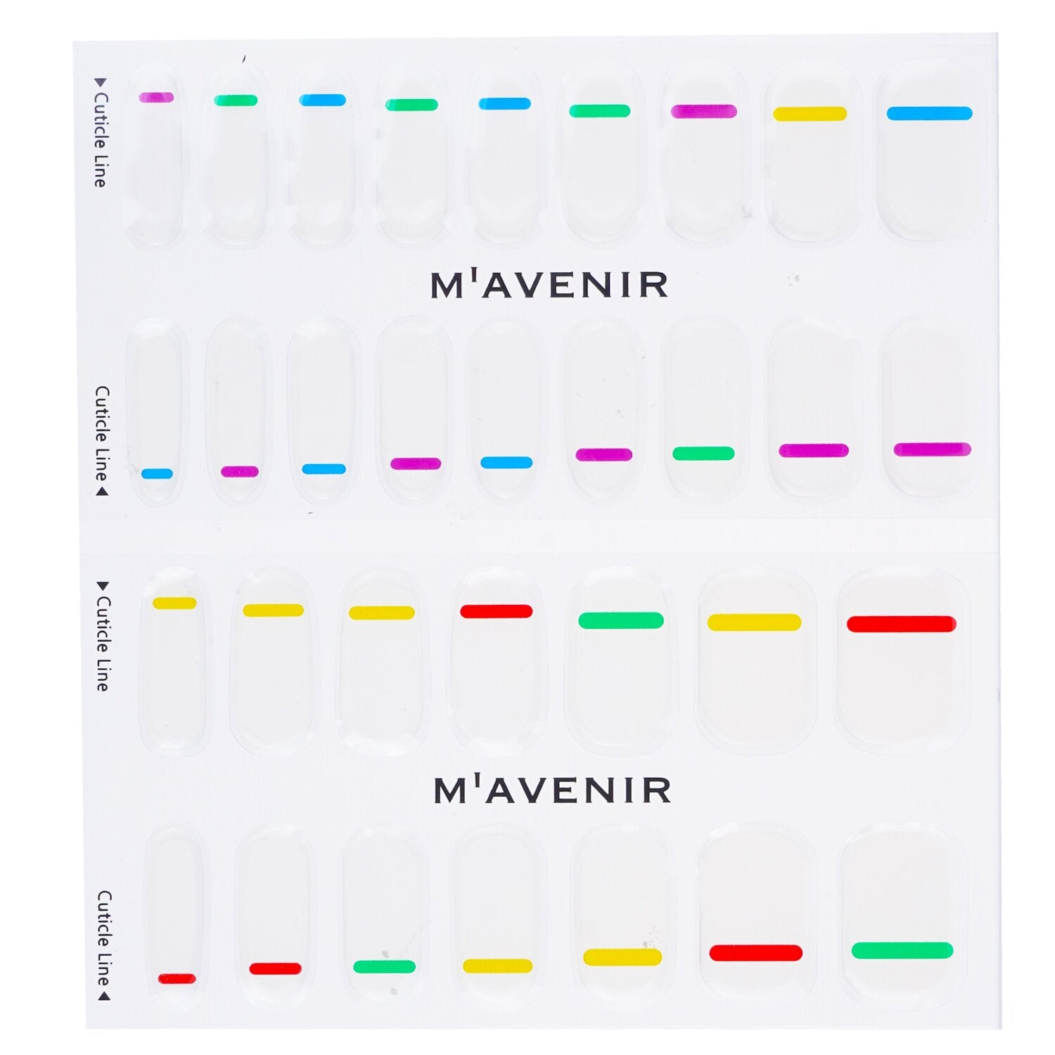 Mavenir Nail Sticker (Patterned) - # Xylophone Nail 32pcs