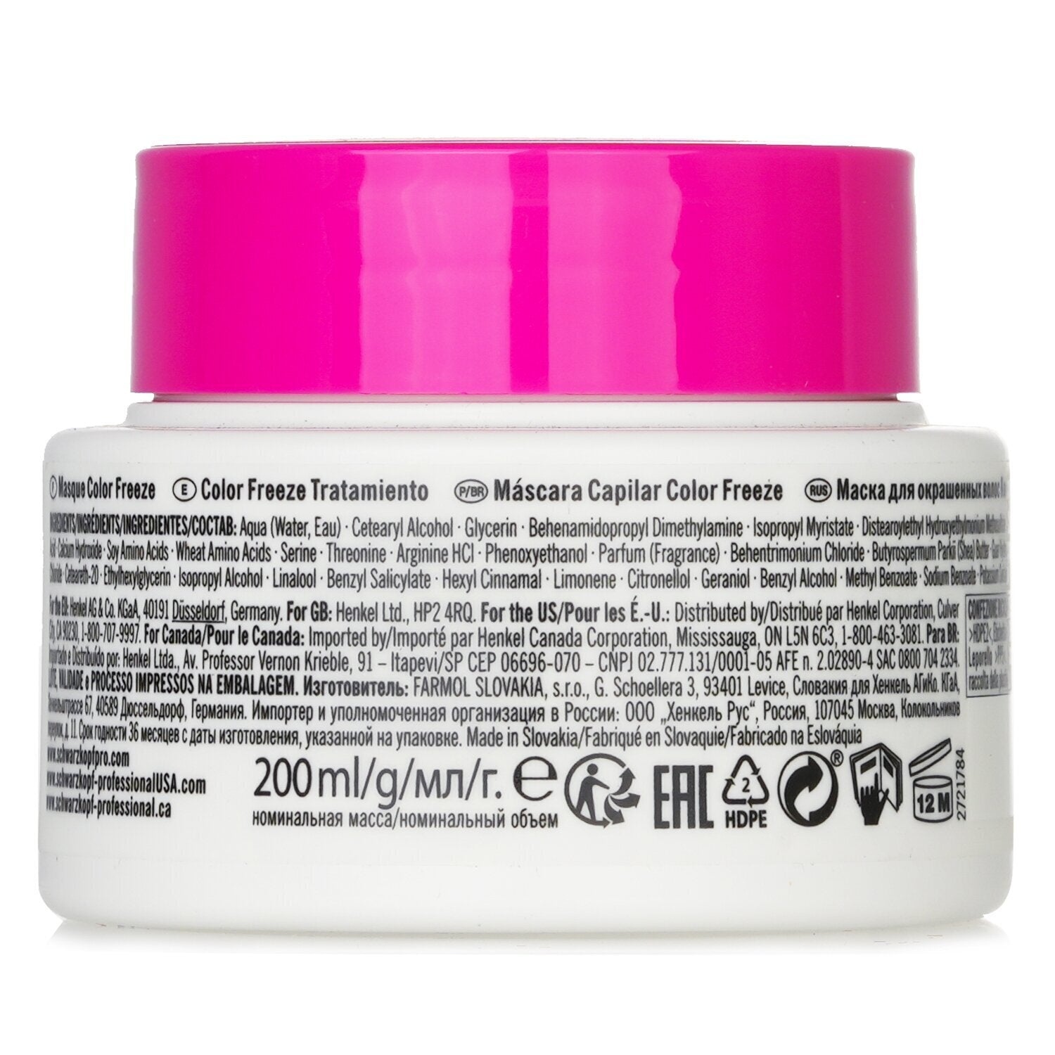 Schwarzkopf BC Bonacure pH 4.5 Color Freeze Treatment (For Coloured Hair) 200ml