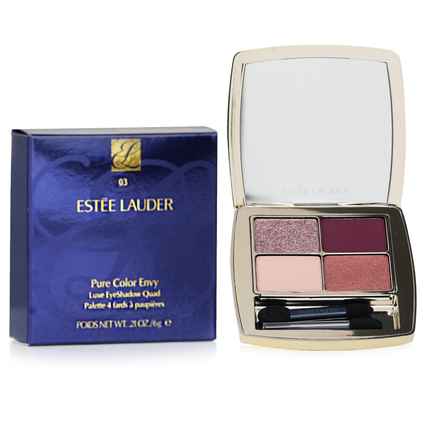 Estee Lauder Pure Color Envy Luxe Eyeshadow Quad # 03 Aubergine Dream 6g/0.21oz