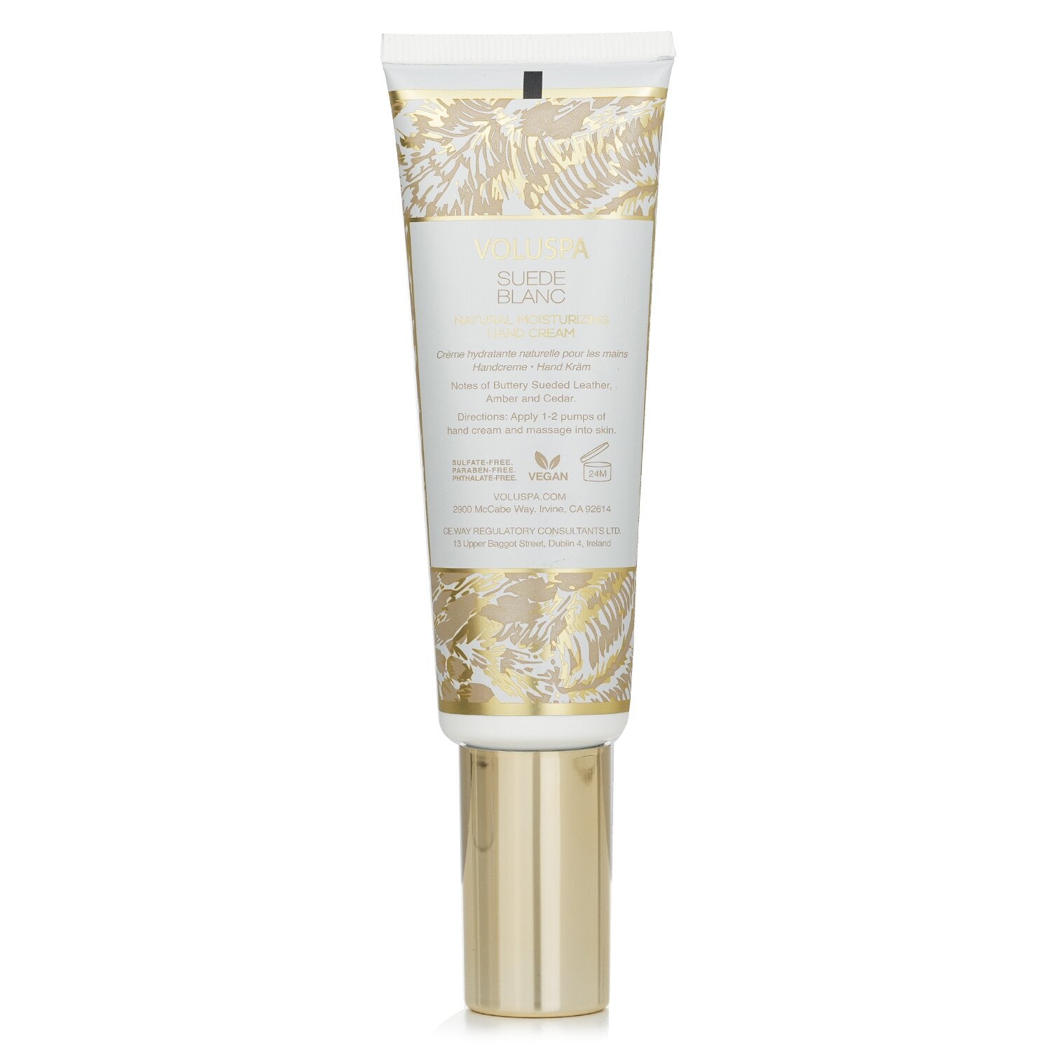 Voluspa Suede Blanc Hand Cream - Buttery Sueded Leather, Amber and Cedar 50ml/1