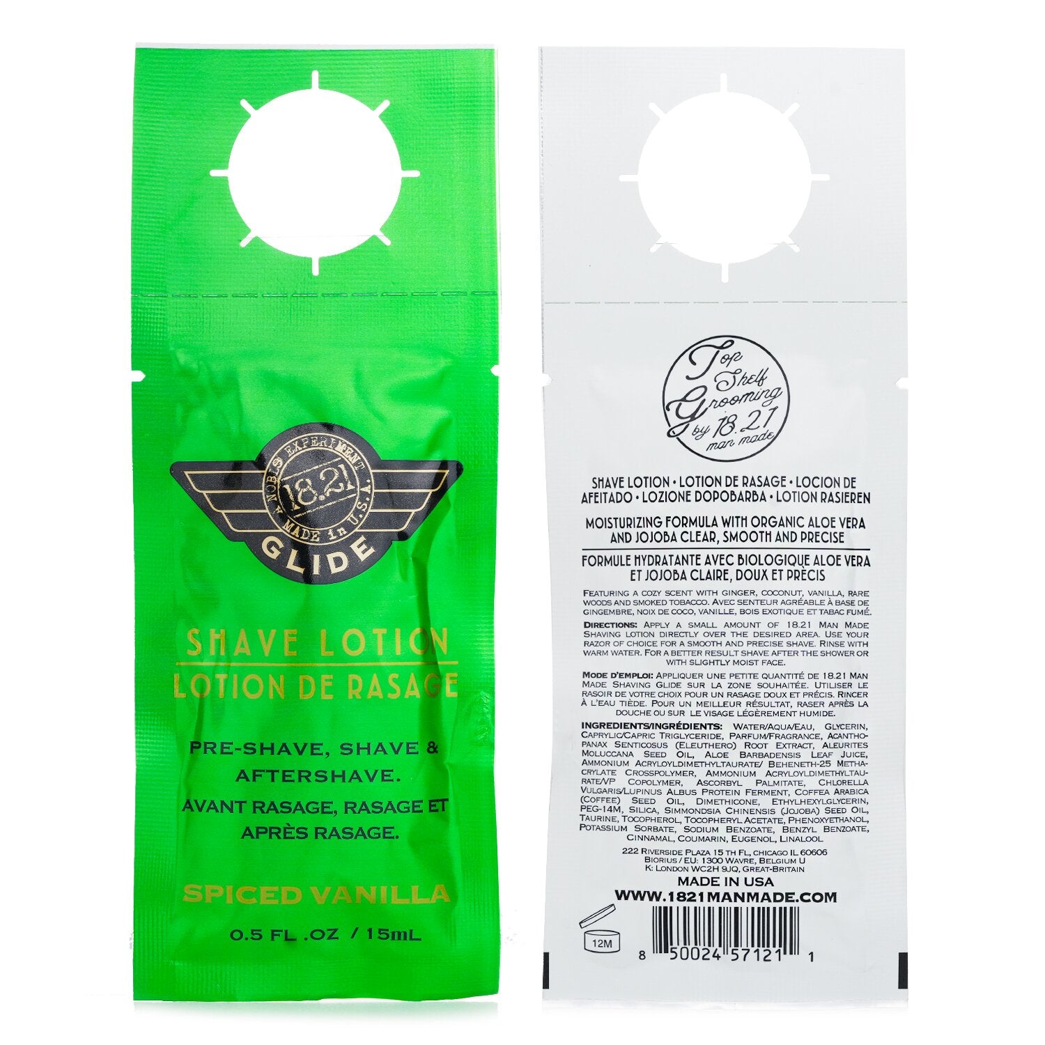 18.21 Man Made 18.21 Man Made Glide Shave Lotion - # Spiced Vanilla 15ml/0.5oz