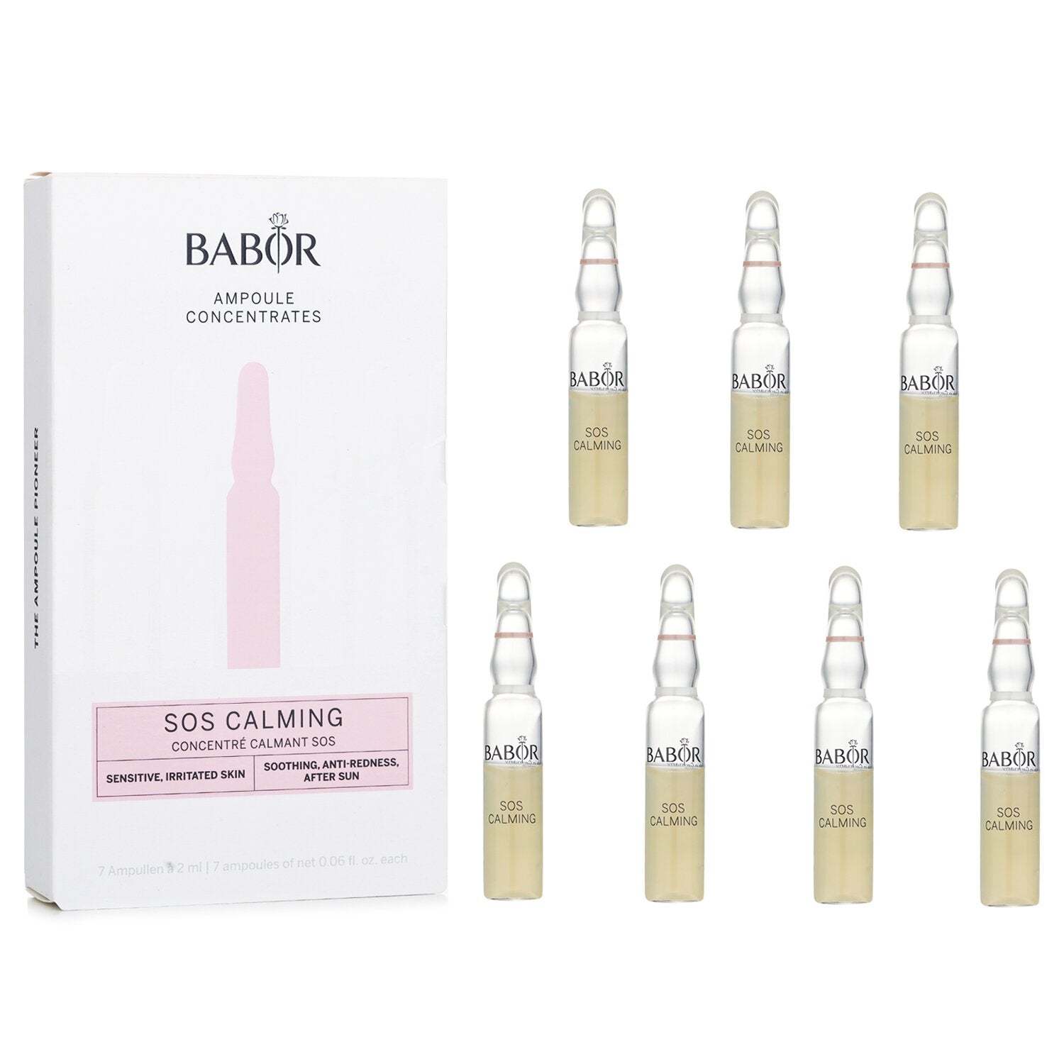 Babor Ampoule Concentrates - SOS Calming (For Sensitive, Irritated Skin) 7x2ml/