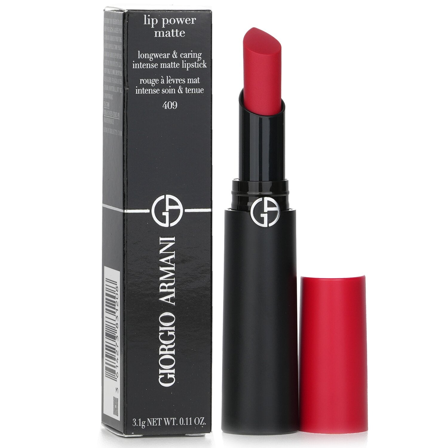 Giorgio Armani Lip Power Matte Longwear & Caring Intense Matte Lipstick - # 409