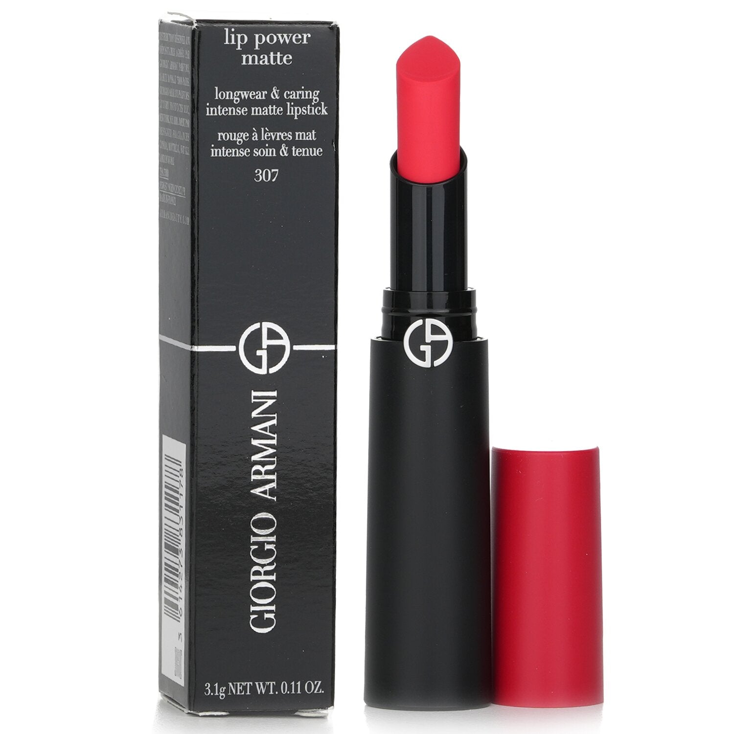 Giorgio Armani Lip Power Matte Longwear & Caring Intense Matte Lipstick - # 307