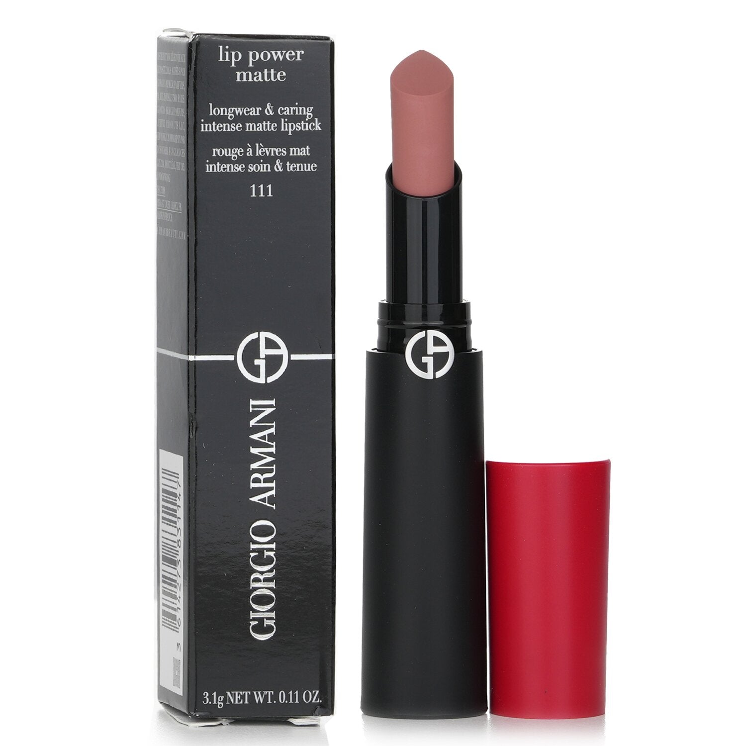 Giorgio Armani Lip Power Matte Longwear & Caring Intense Matte Lipstick - # 111