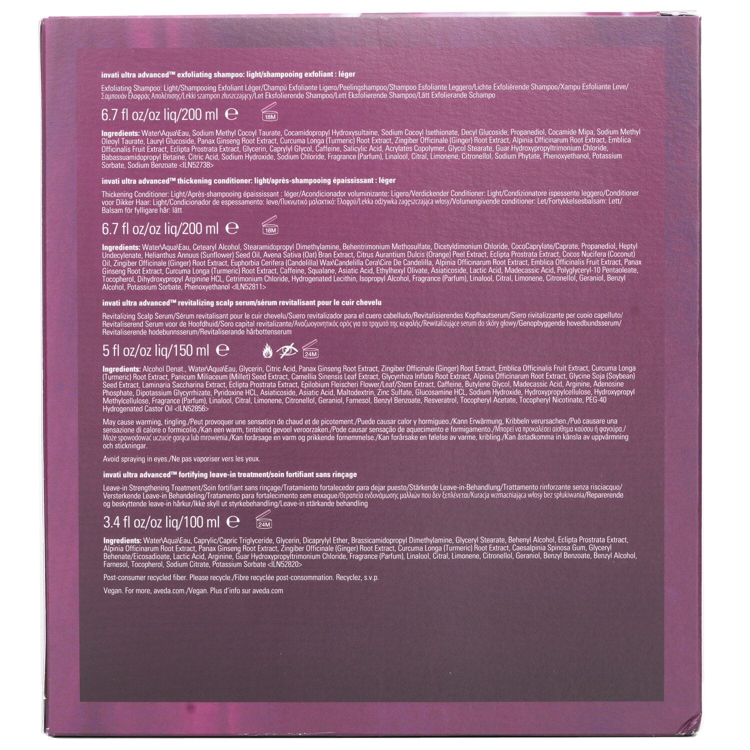 Aveda Invati Ultra Advanced 4 Step Light System Set: Light Shampoo 200ml+Light C