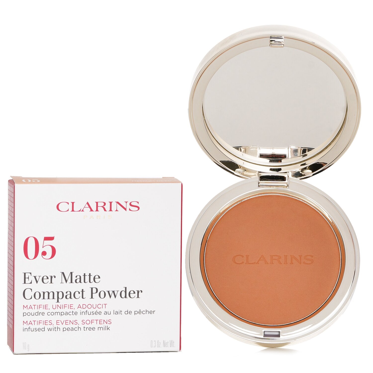 Clarins Ever Matte Compact Powder - # 05 Medium Deep 10g