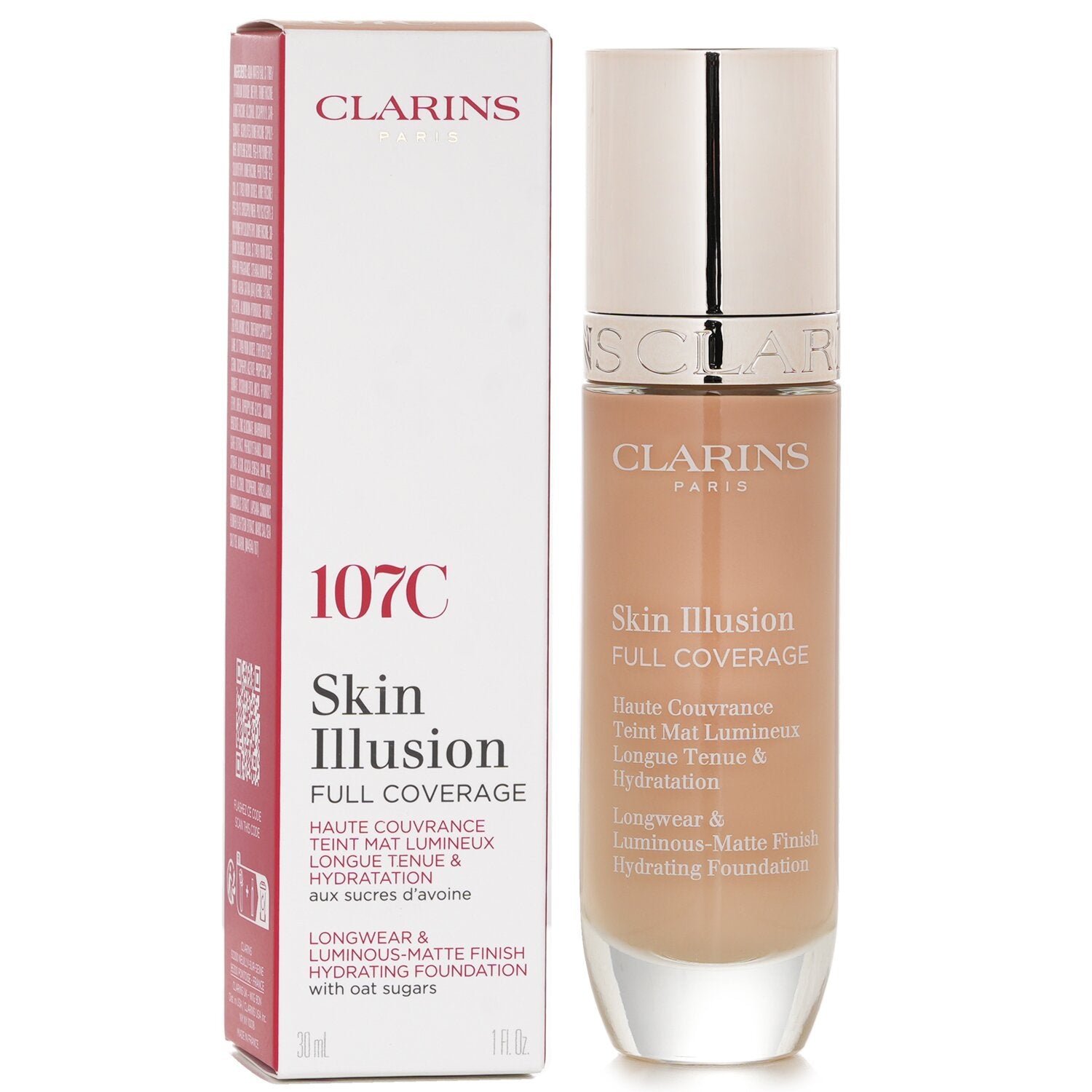 Clarins Skin Illusion Full Coverage Foundation - # 107C 30ml