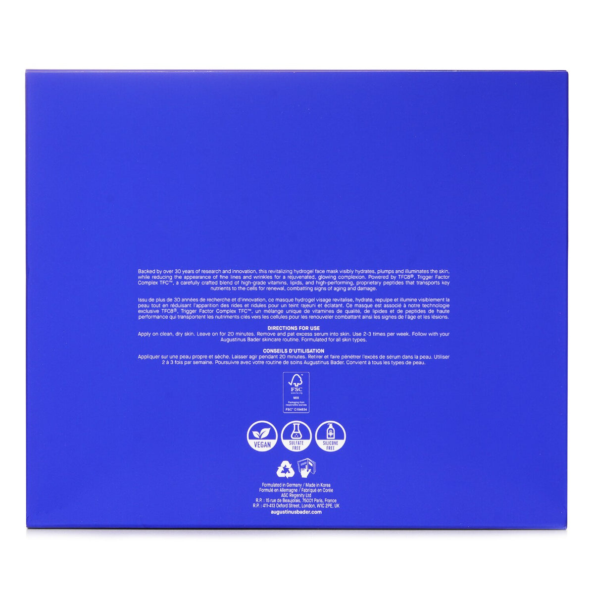 Augustinus Bader The Hydrogel Face Mask 6 x30g