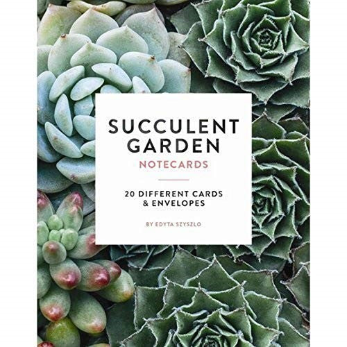 Succulent Garden Notecards: 20 Different Cards and Envelopes