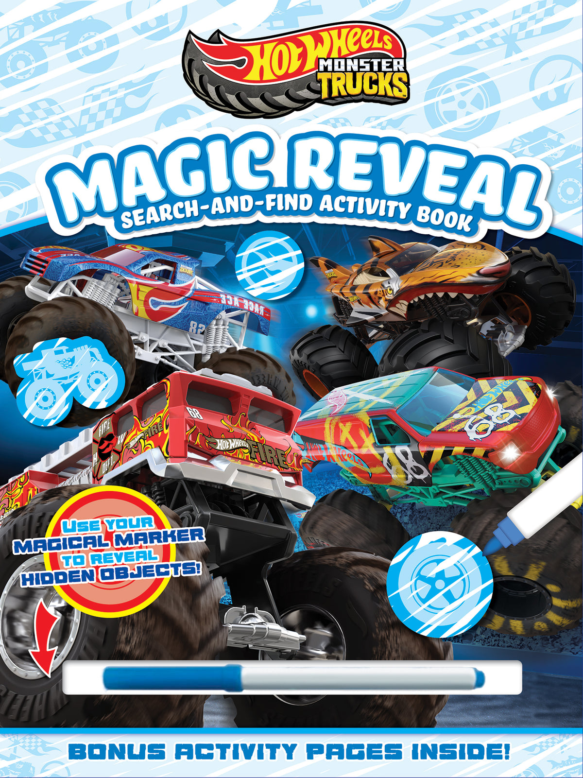 Hot Wheels Monster Trucks: Magic Reveal Search-and-Find Activity Book