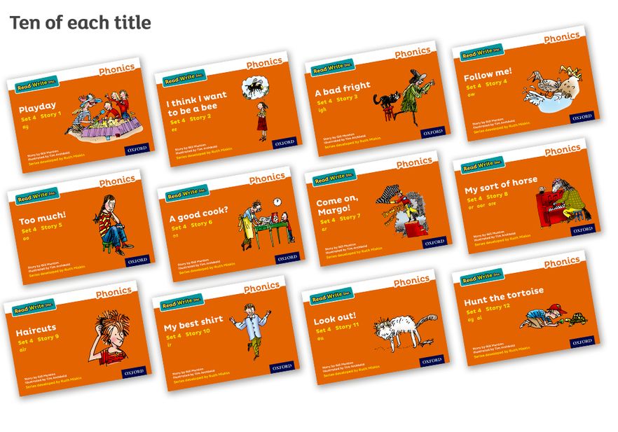 Read Write Inc Phonics: Orange Set 4 Storybooks Pack of 120