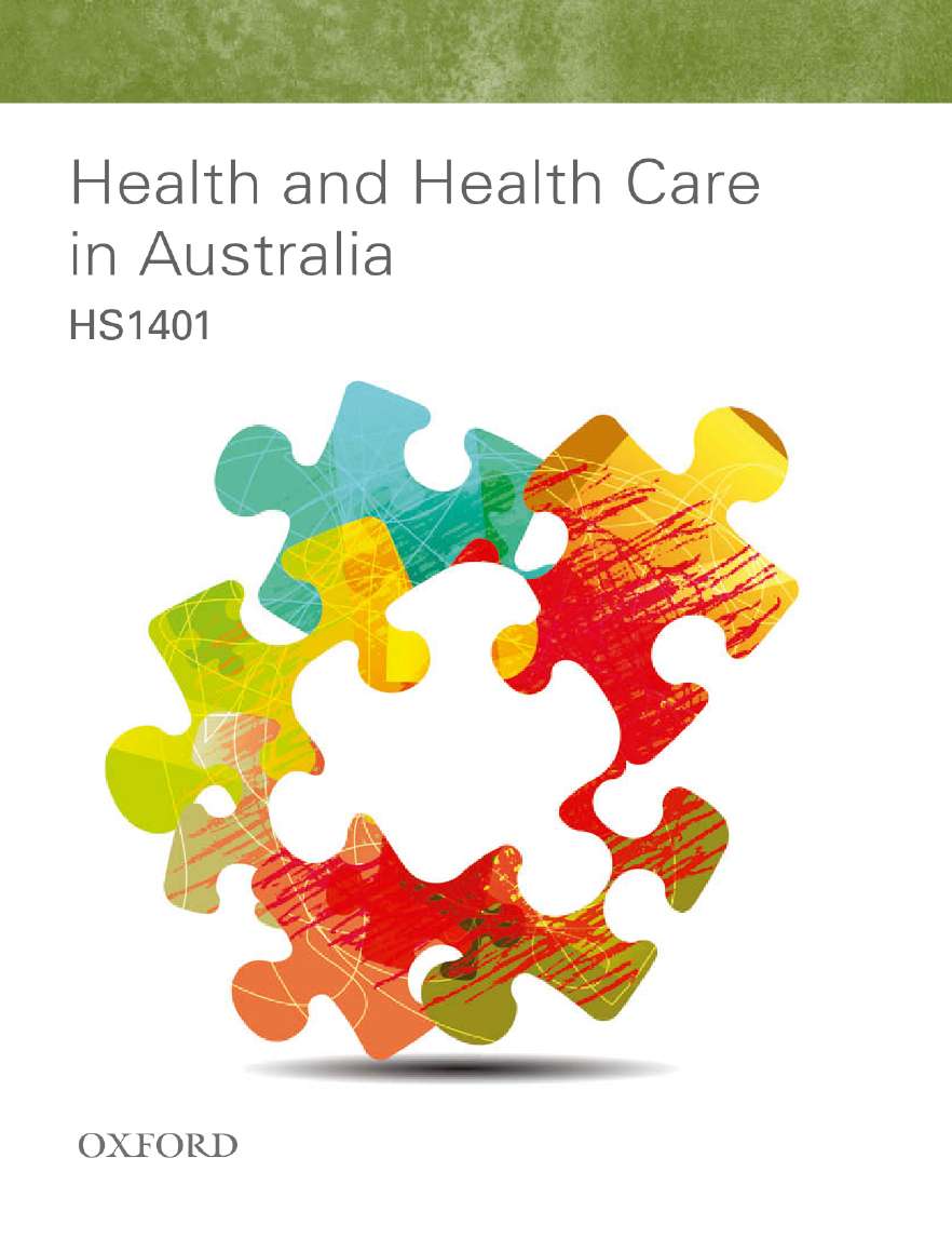 Health and Health Care in Australia: HS1401