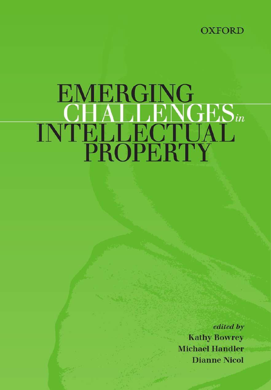 Emerging Challenges in Intellectual Property eBook