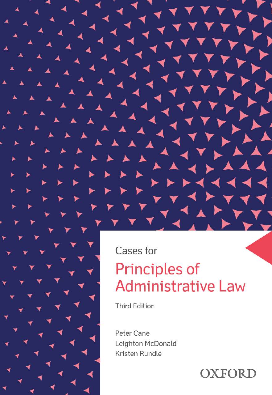 Cases for Principles of Administrative Law eBook