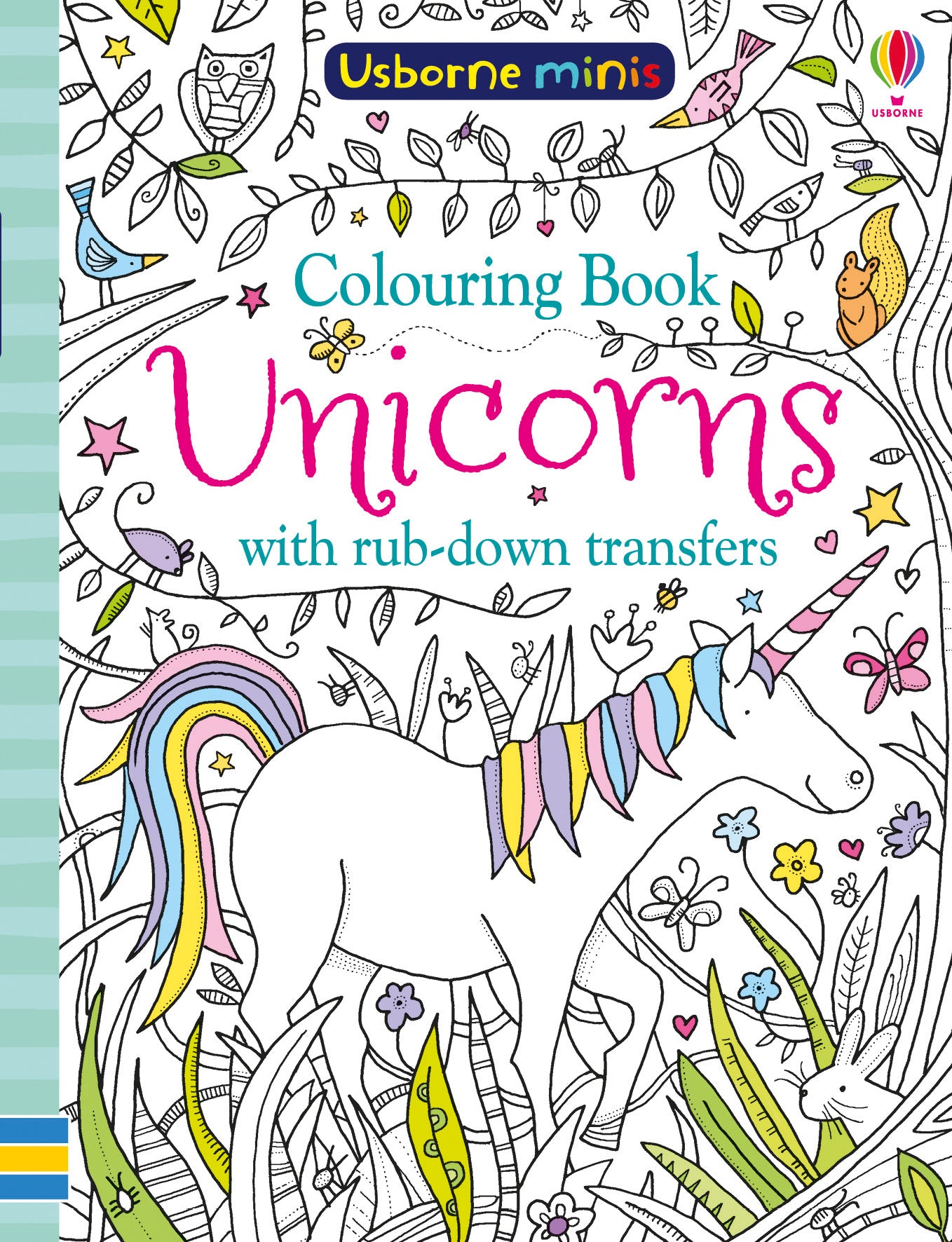 Mini Books Colouring Book Unicorns with Rub-Down Transfers