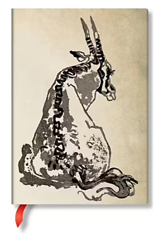 Solitary Oryx (Alistair Bell Collection) Midi Lined Hardcover Journal (Elastic B