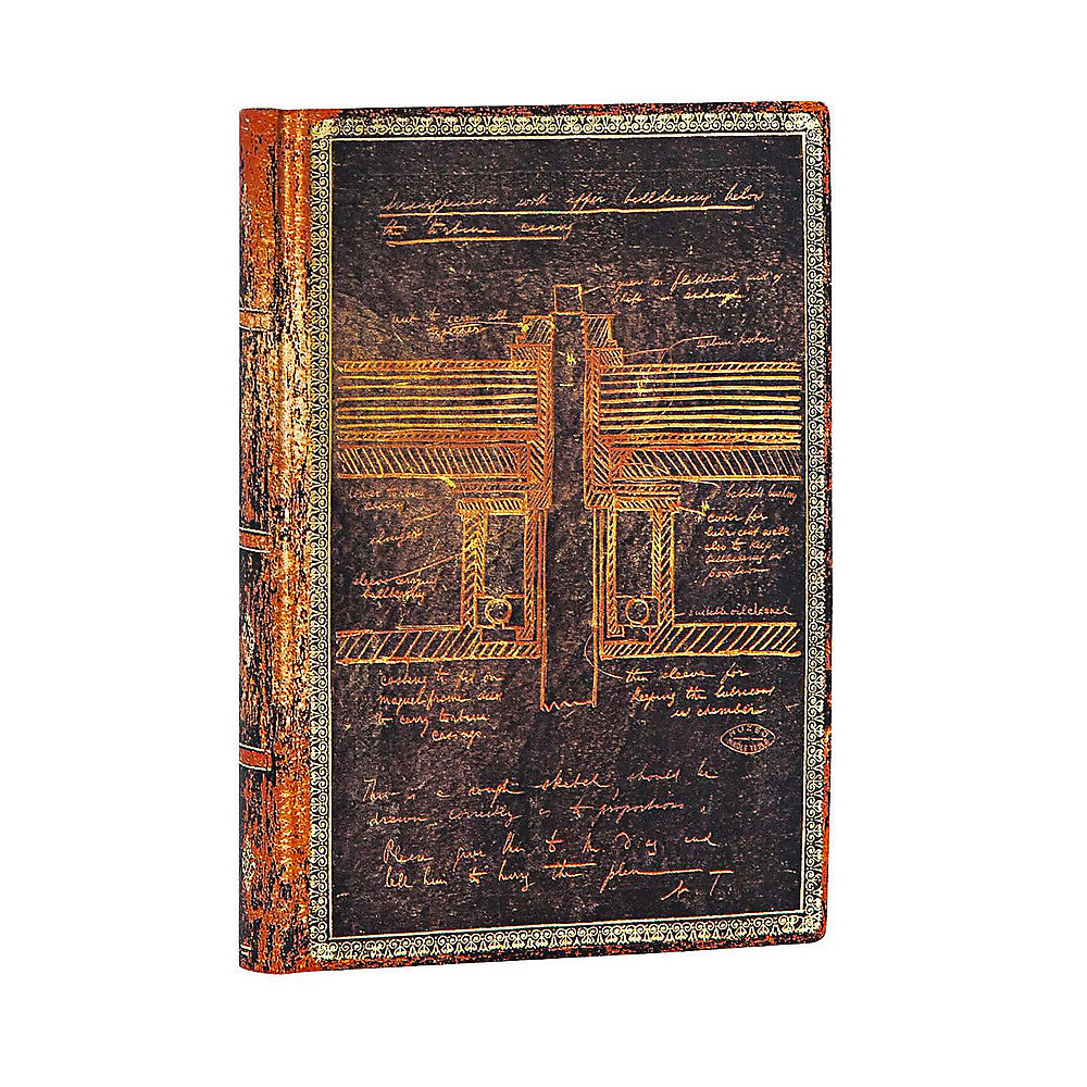 Tesla, Sketch of a Turbine Mini Lined Softcover Flexi Journal