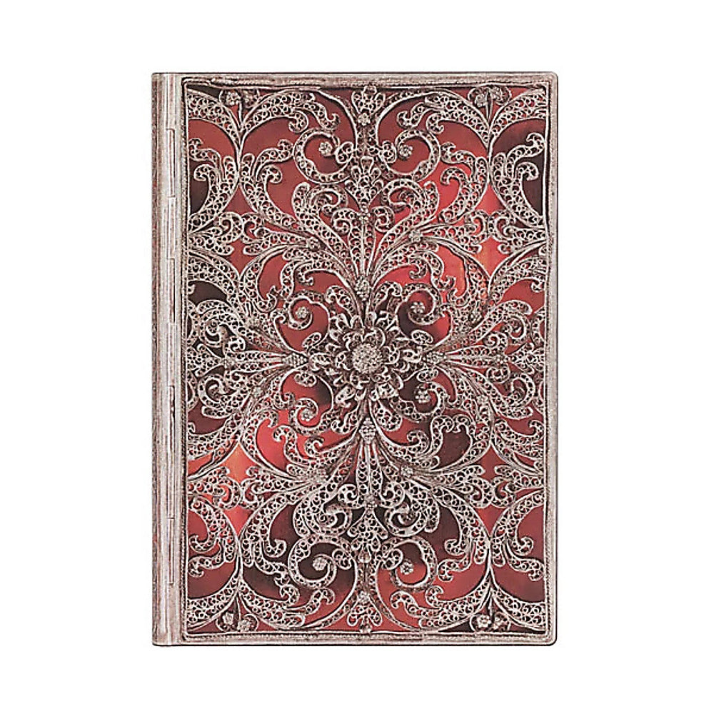 Garnet (Silver Filigree Collection) Midi Unlined Softcover Flexi Journal