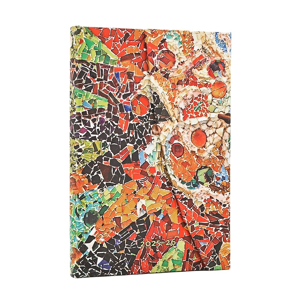 2026 Gaudi's Sun (Gaudi s Mosaics) Mini 18-month Horizontal Hardcover Flexi Dayp