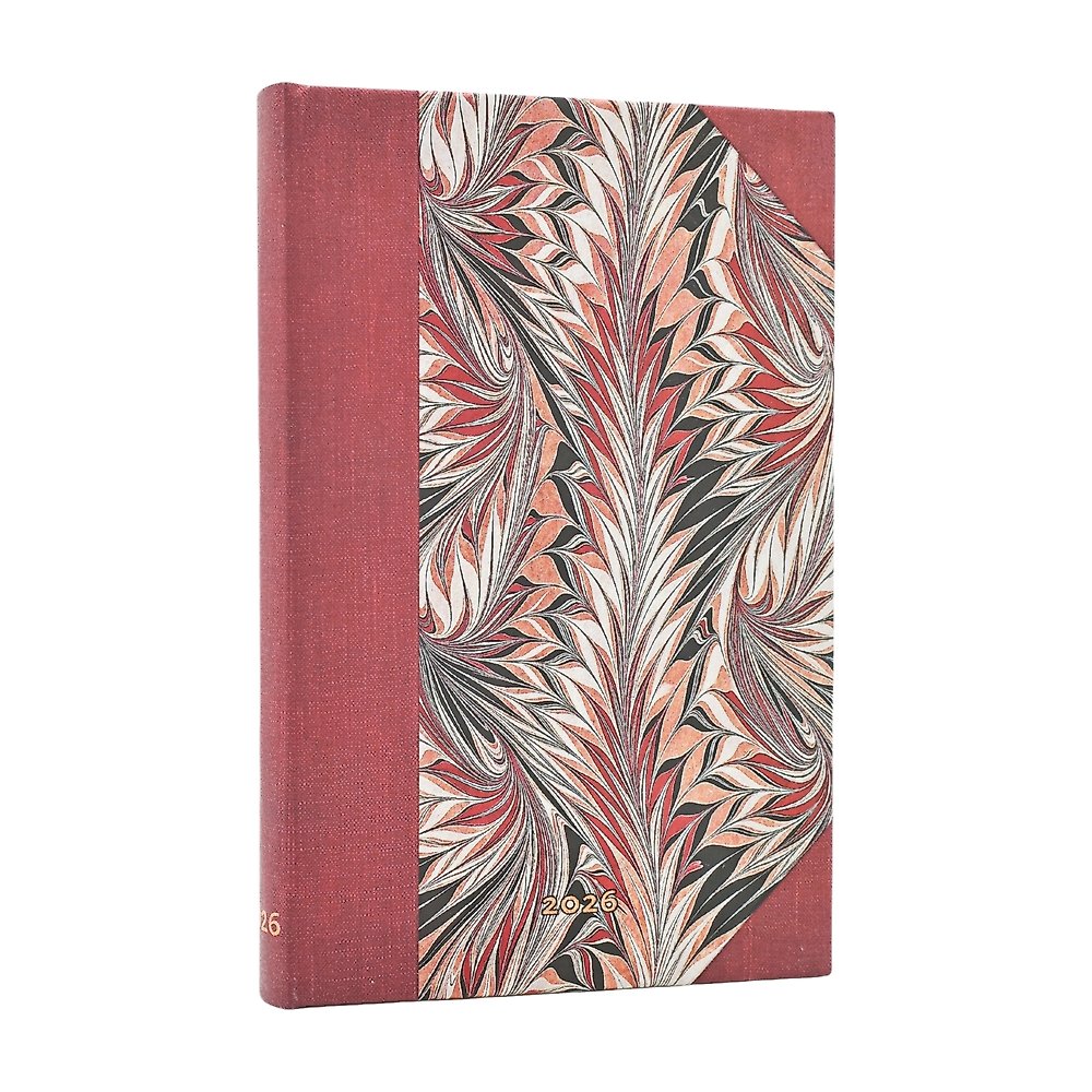 2026 Rubedo (Cockerell Marbled Paper) Mini 12-month Horizontal Hardcover Flexi D