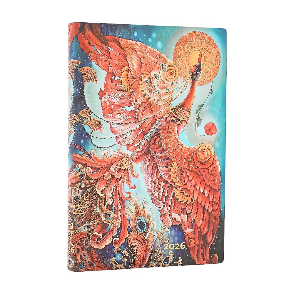 2026 Firebird (Birds of Happiness) Mini 12-month Horizontal Softcover Flexi Dayp