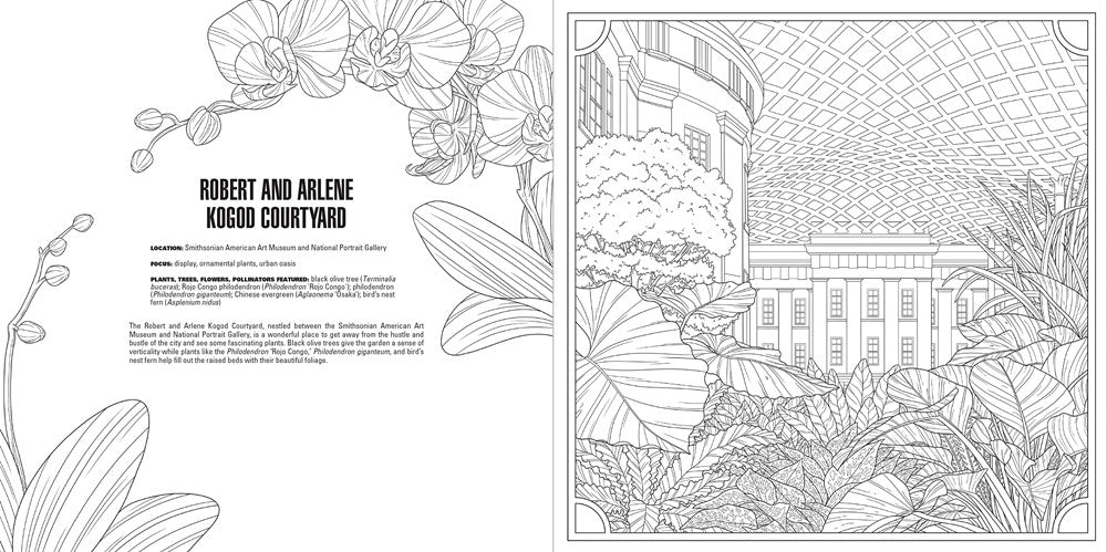 Gardens: A Smithsonian Coloring Book