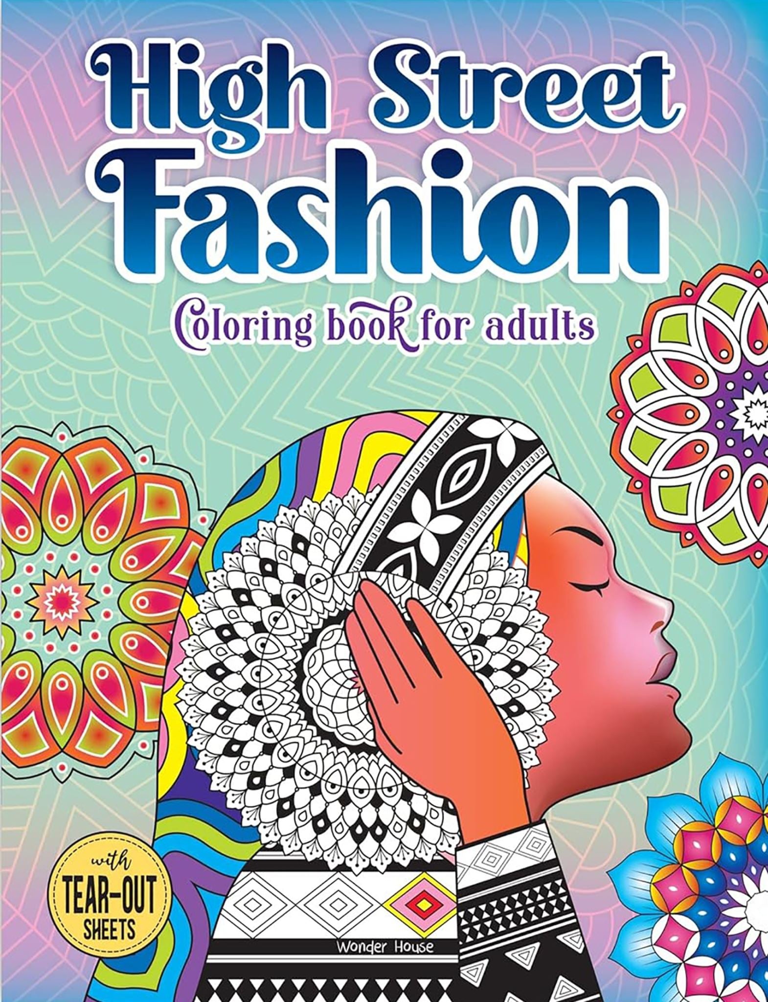 High Street Fashion Coloring book for adults