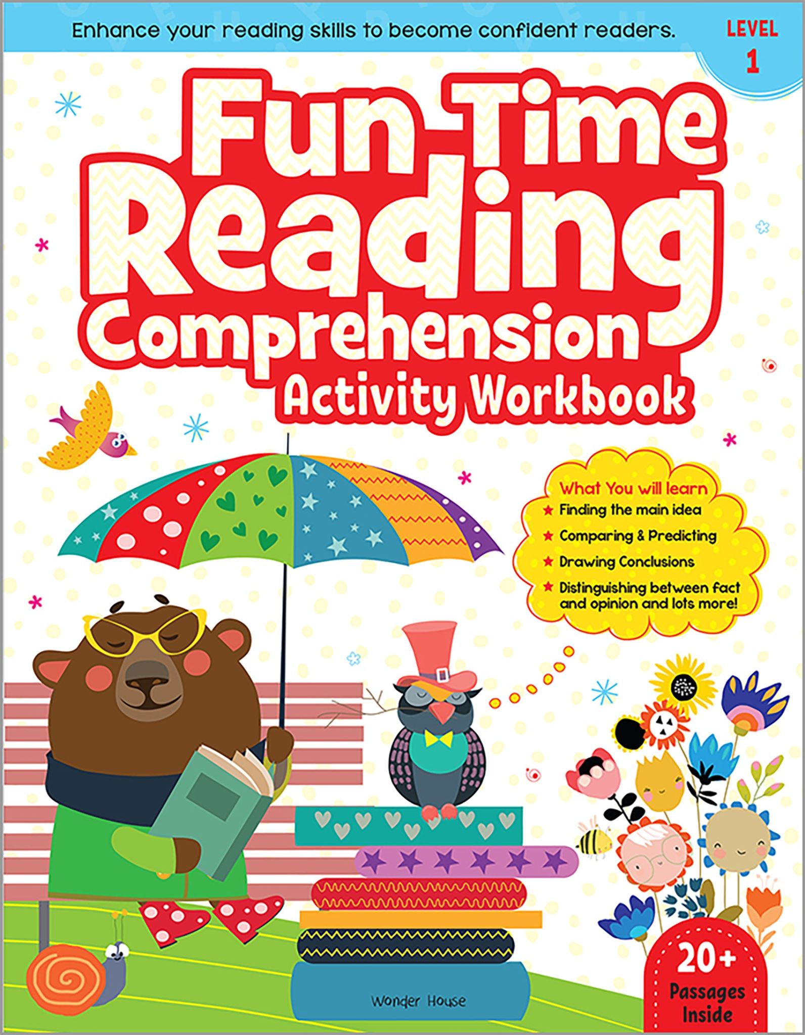 Fun Time Reading Comprehension - Activity Workbook For Children - Level 1