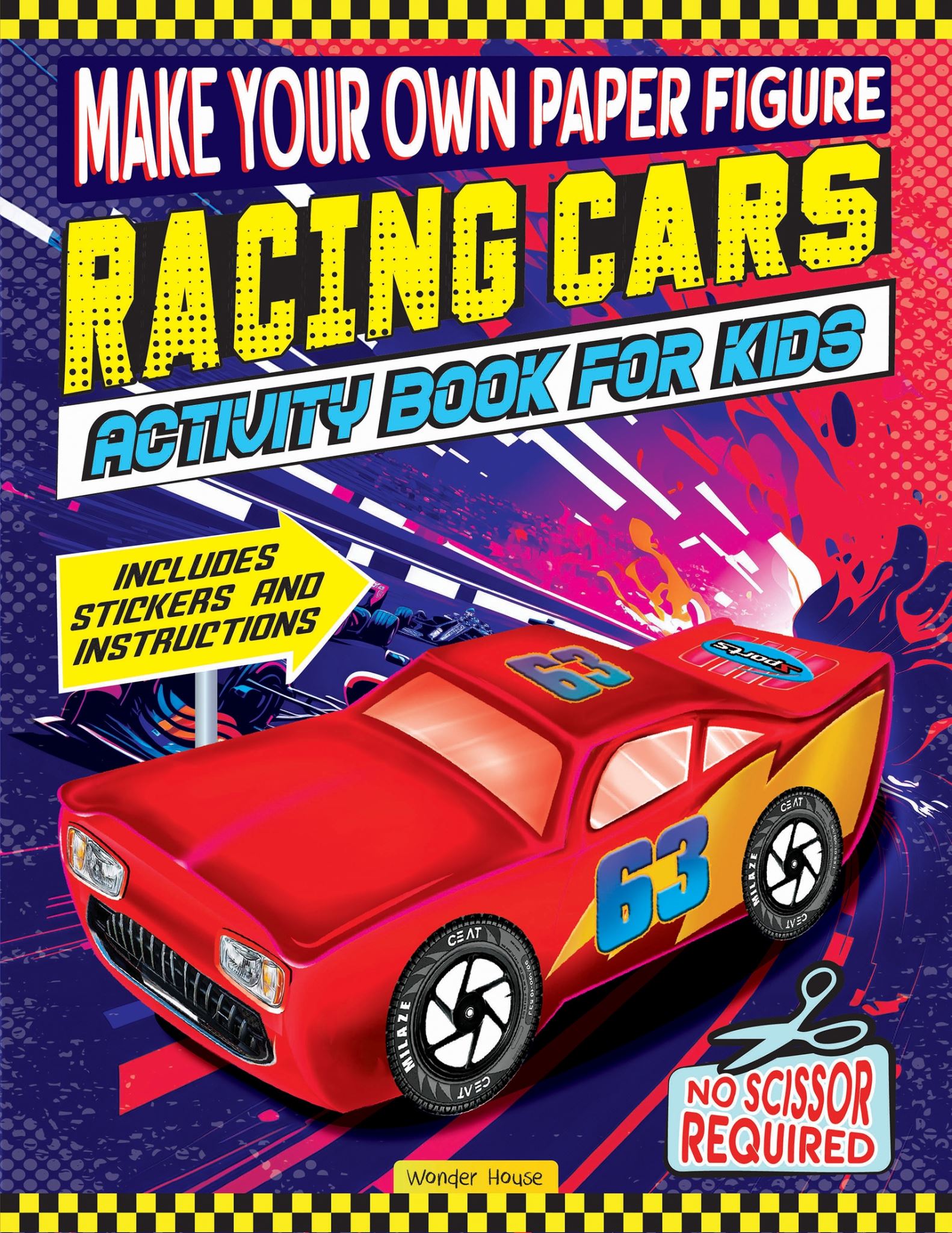 Make your own Paper Figure - Racing Cars (Activity Book for kids)