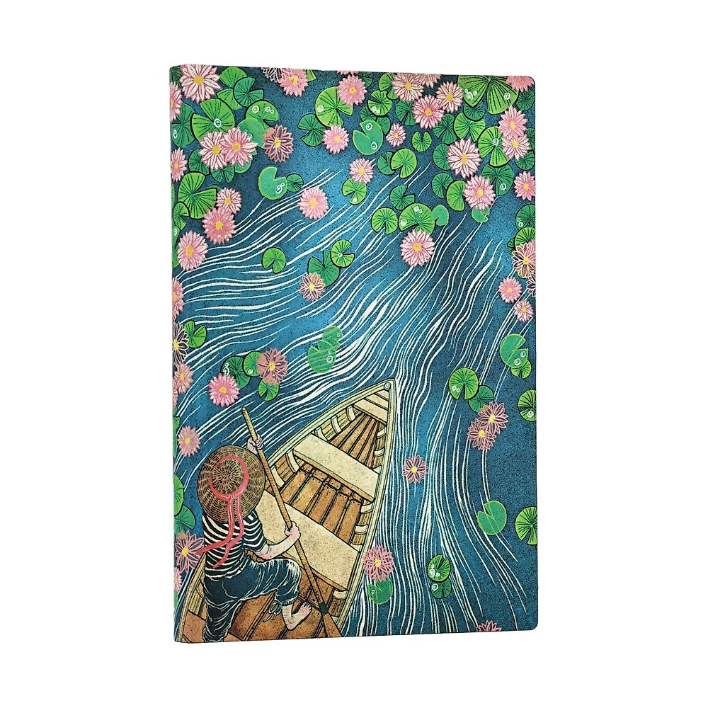 Lotus River (Living with Yuko) Mini Lined Softcover Journal (Elastic Band Closur