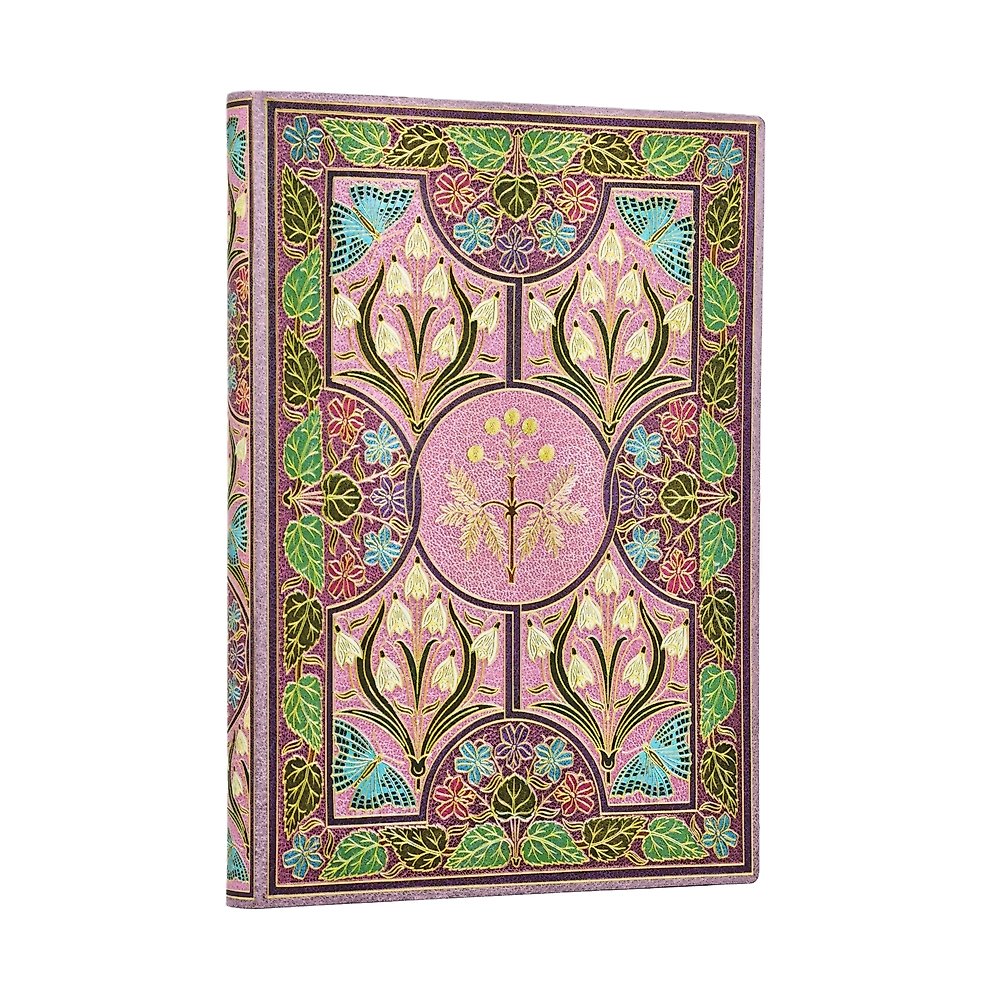 Mimosa (Poetry in Bloom) Midi Lined Softcover Journal (Elastic Band Closure)