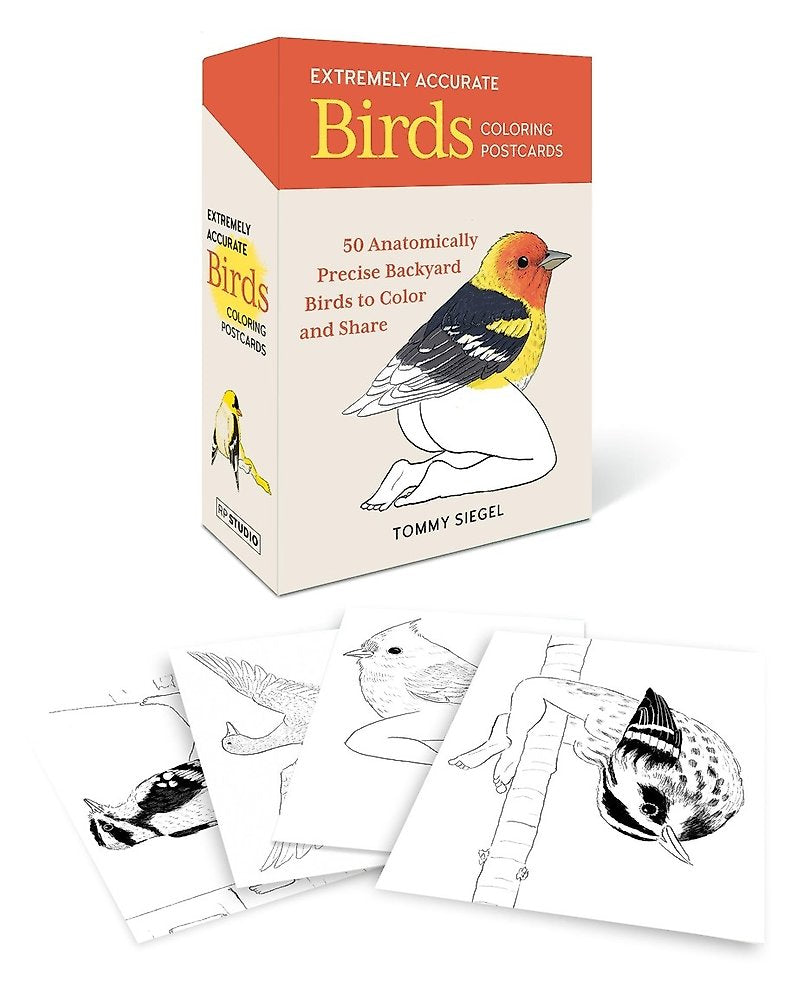 Extremely Accurate Birds Coloring Postcards