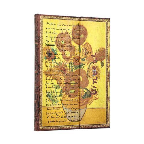 Van Gogh, Sunflowers Midi Unlined Hardcover Journal