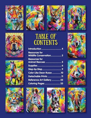 Pop Art Animals Coloring Book - by Dean Russo - Paperback